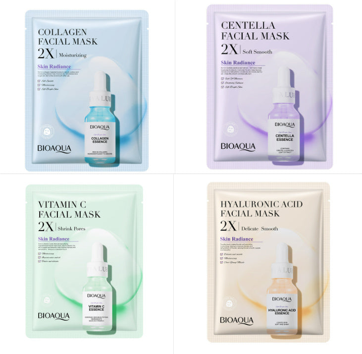 BIOAQUA face masks - Collagen, Centella, Hyaluronic Acid, Vitamin C